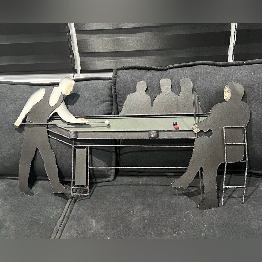 Curtis Jere Metal Sculpture - Billiards ‘The Hustler’, Signed With Cert Of Auth